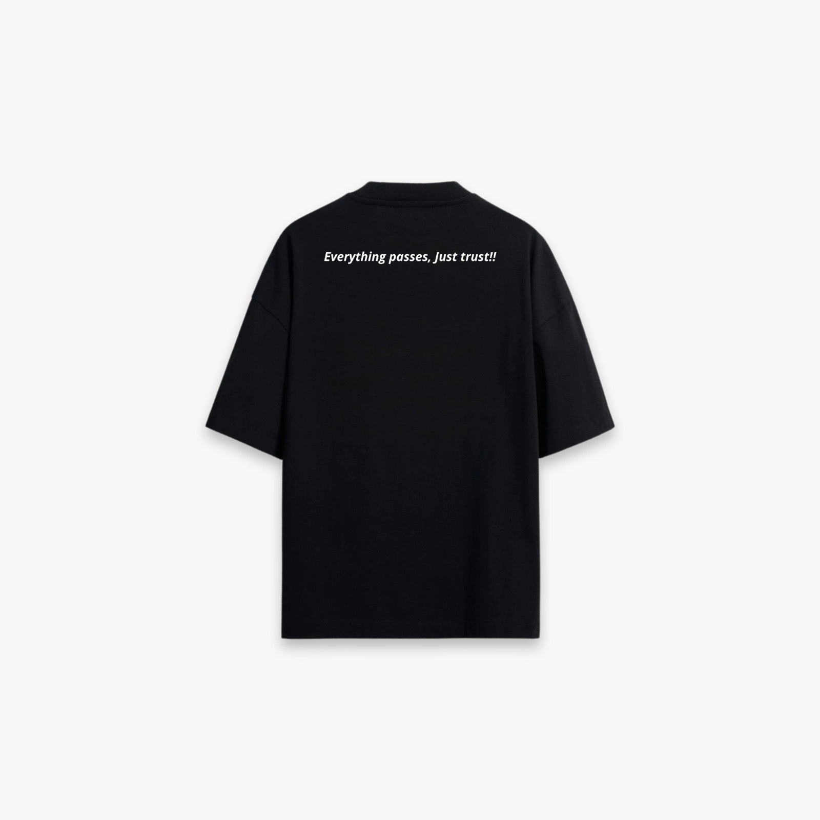 Black Oversize T-Shirt - Everything Happens Just Trust